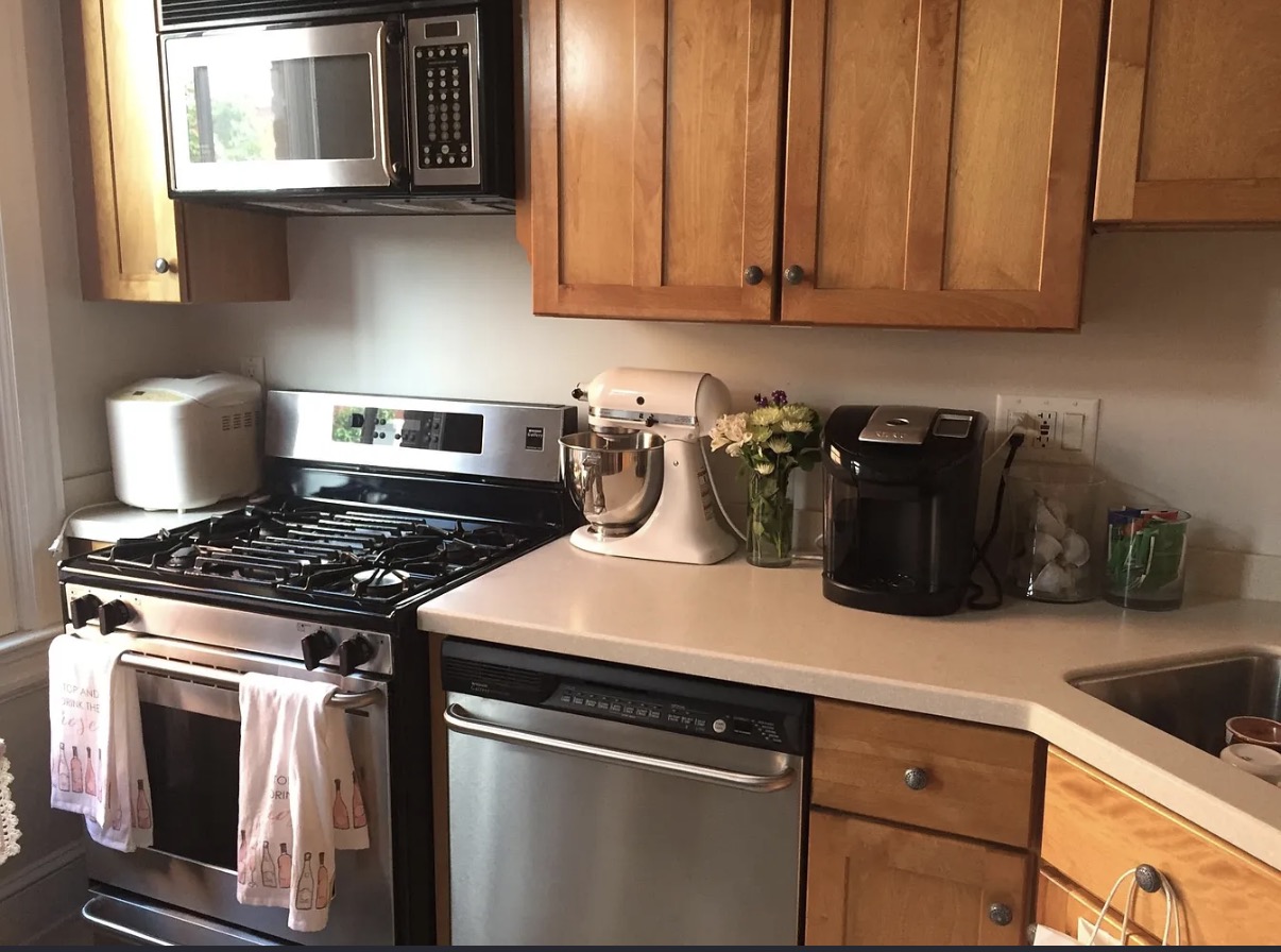 Kitchen with stainless appliances